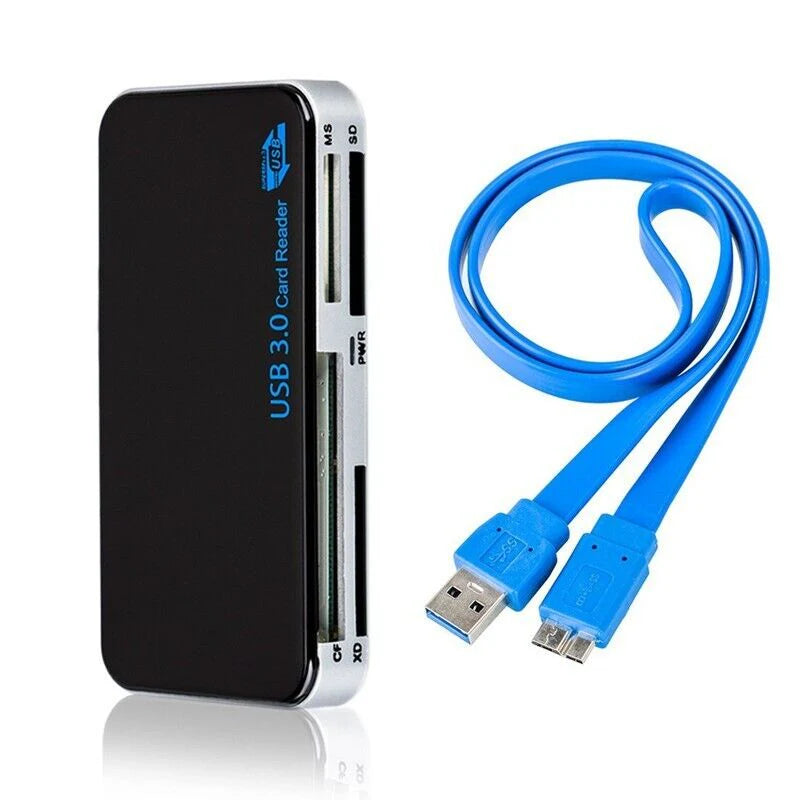 USB 3.0 Memory Card Reader Adapter 5GBPS Fit for Cf/Tf/Sd/Micro SD/XD/M2/MS Card