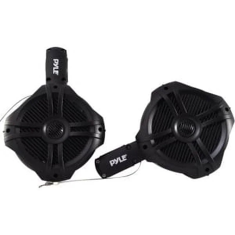 PLMRWB65LEB 6.5 Inch 200 Watt Marine Dual Tower Wakeboard Speakers, Black