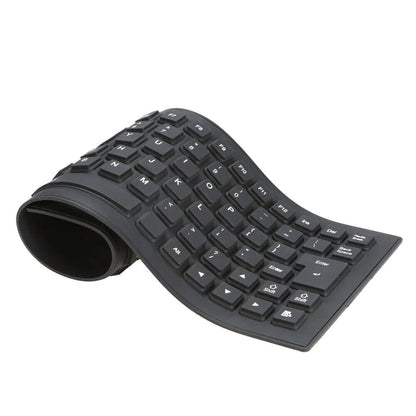 Waterproof Silicone Keyboard Foldable Flexible USB Dustproof Dirtproof Full Size