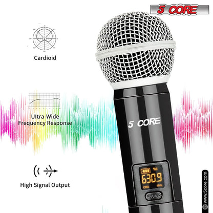 5Core Wireless Microphones VHF Microfonos Inalambricos Professional Handheld Cordless Mic