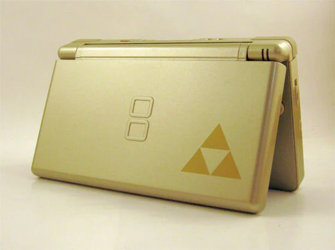 Replacement Housing for Nintendo DS Lite Glass Lens Shell Gold Zelda Triforce