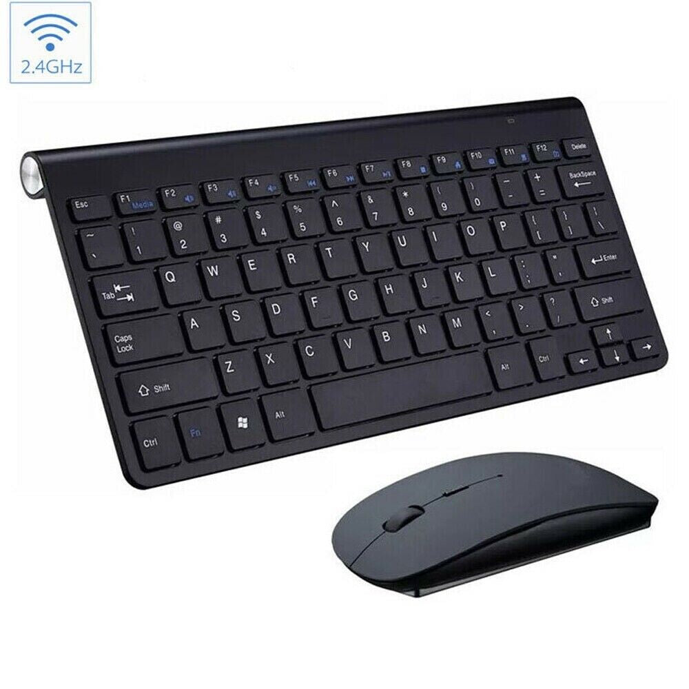 Mini Wireless Keyboard and Mouse Set Waterproof 2.4G for Mac Apple PC Computer