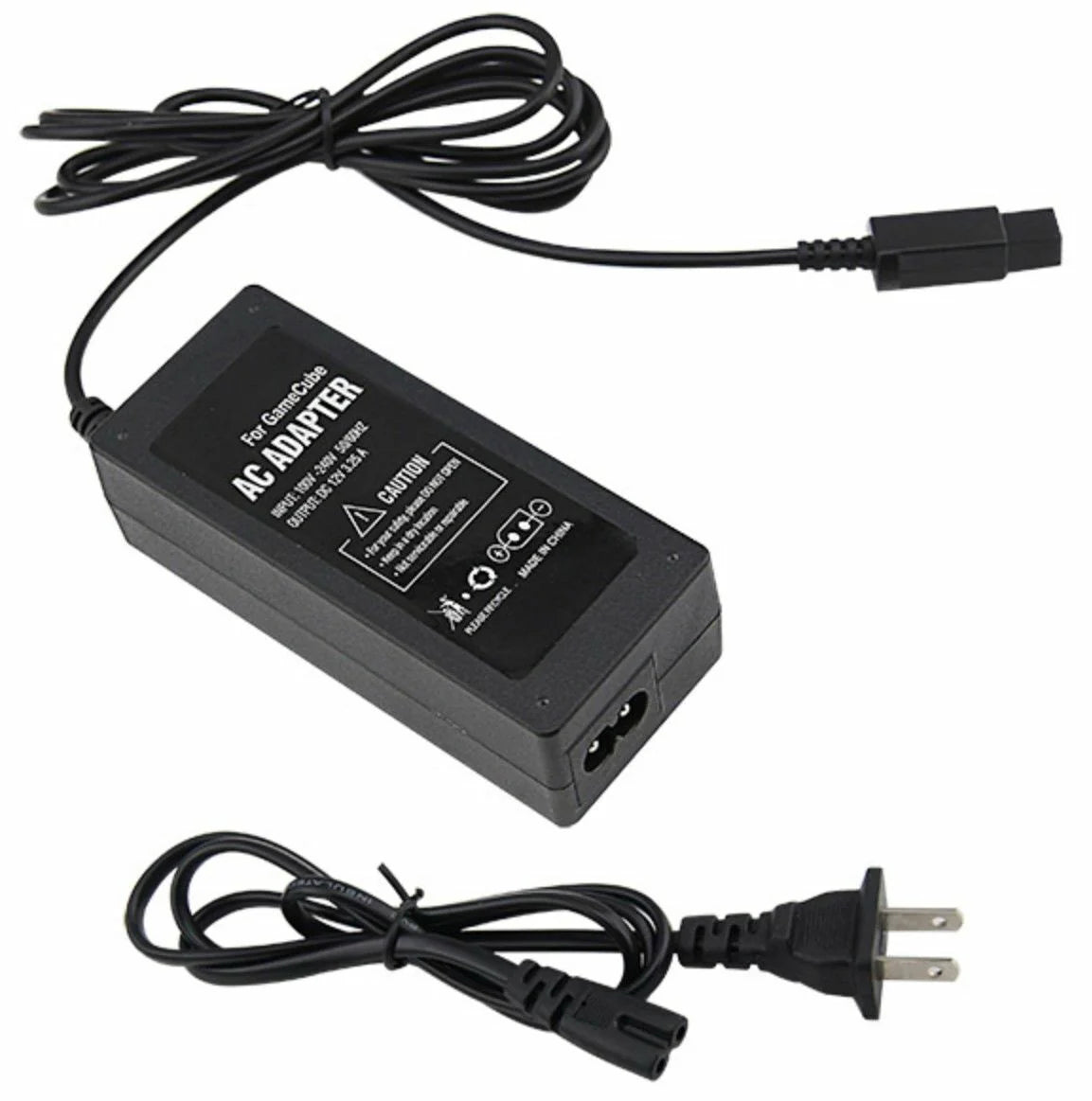 AC Adapter Power Supply & Audio Video A/V Cable for Nintendo Gamecube Bundle USA